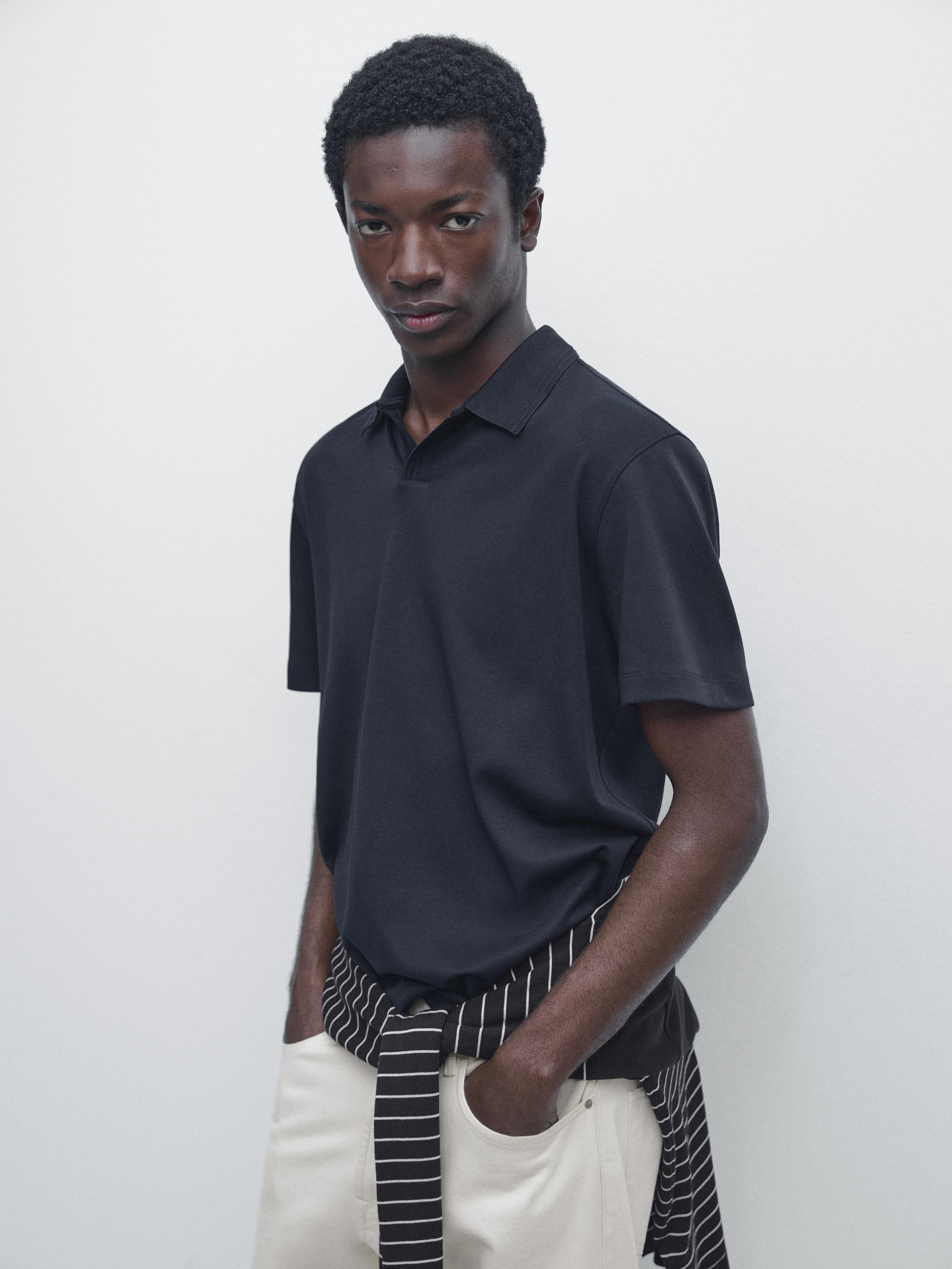 Polo 100 % coton à manches courtes