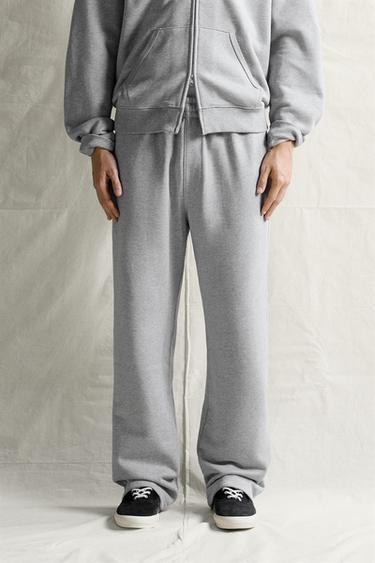 RELAXED FIT JOGGER TROUSERS - Grey marl by Zara