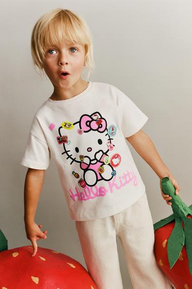 Zara HELLO KITTY © SANRIO PATCH T-SHIRT - White