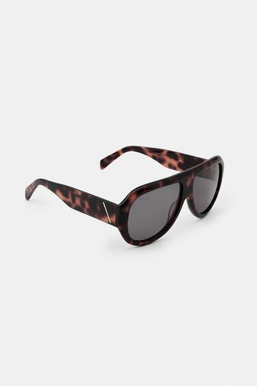 AVIATOR STYLE SUNGLASSES - Brown by Zara - Image 2