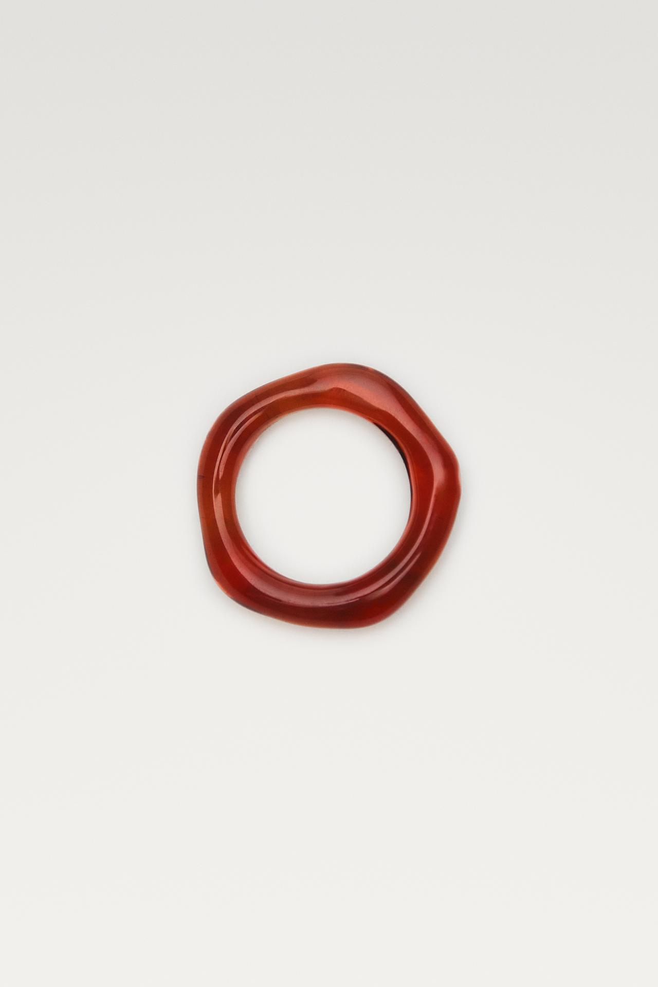 Irregular glass ring — Caramel