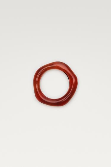 Irregular glass ring — Caramel 1