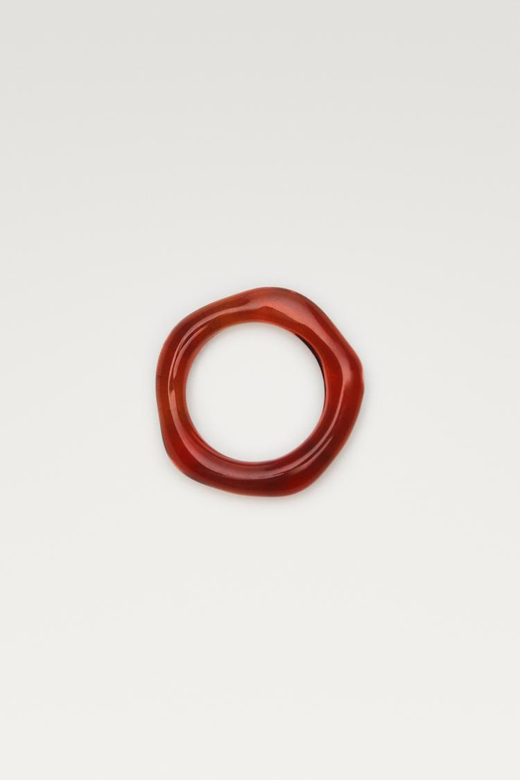 Irregular glass ring — Caramel