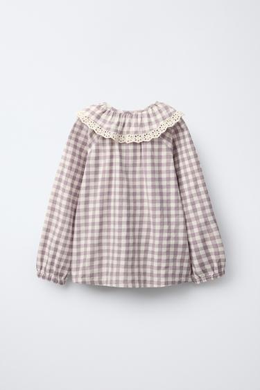 6-14 ANS / PYJAMA À CARREAUX VICHY - Mauve de Zara - Image 2