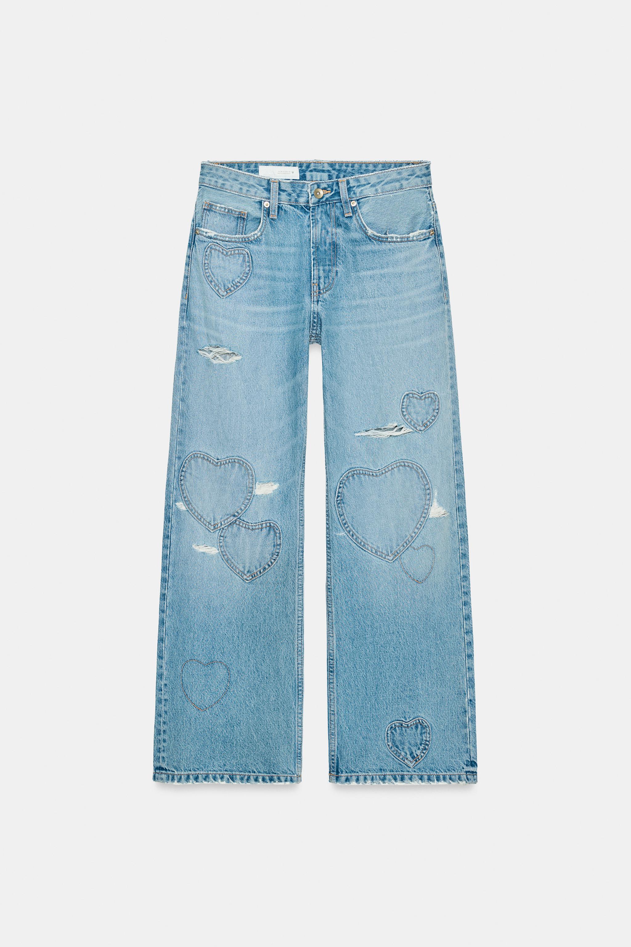 JEANS TRF BOYFRIEND CŒURS TAILLE NORMALE
