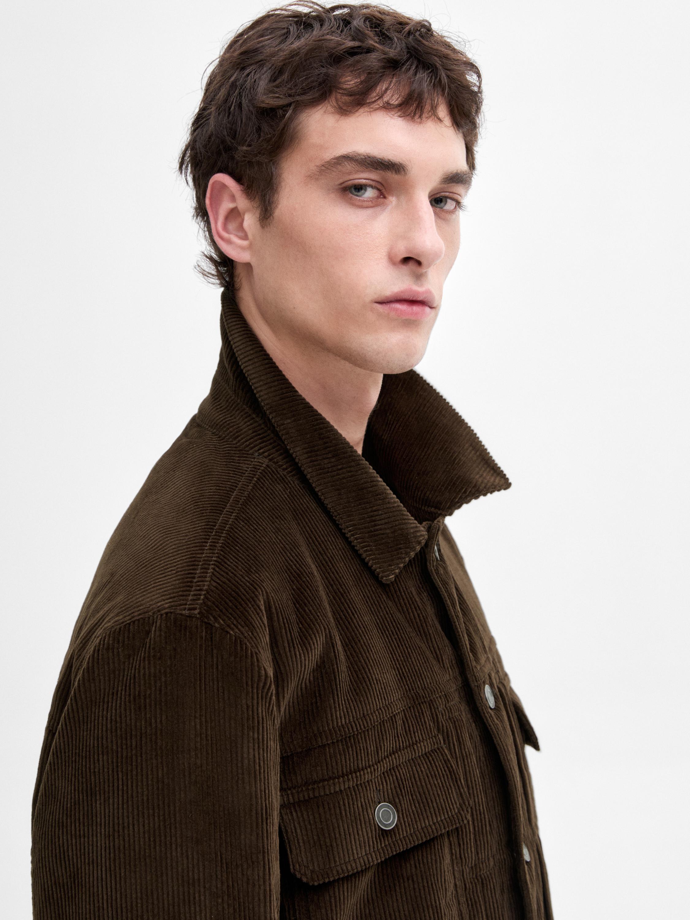 100% cotton corduroy jacket - Brown | ZARA United States
