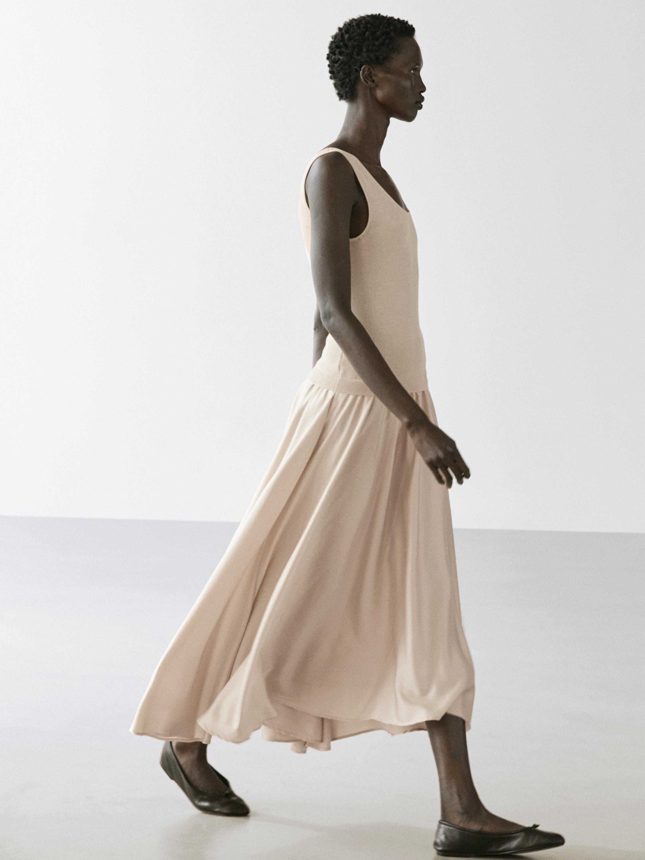 Contrast strappy dress