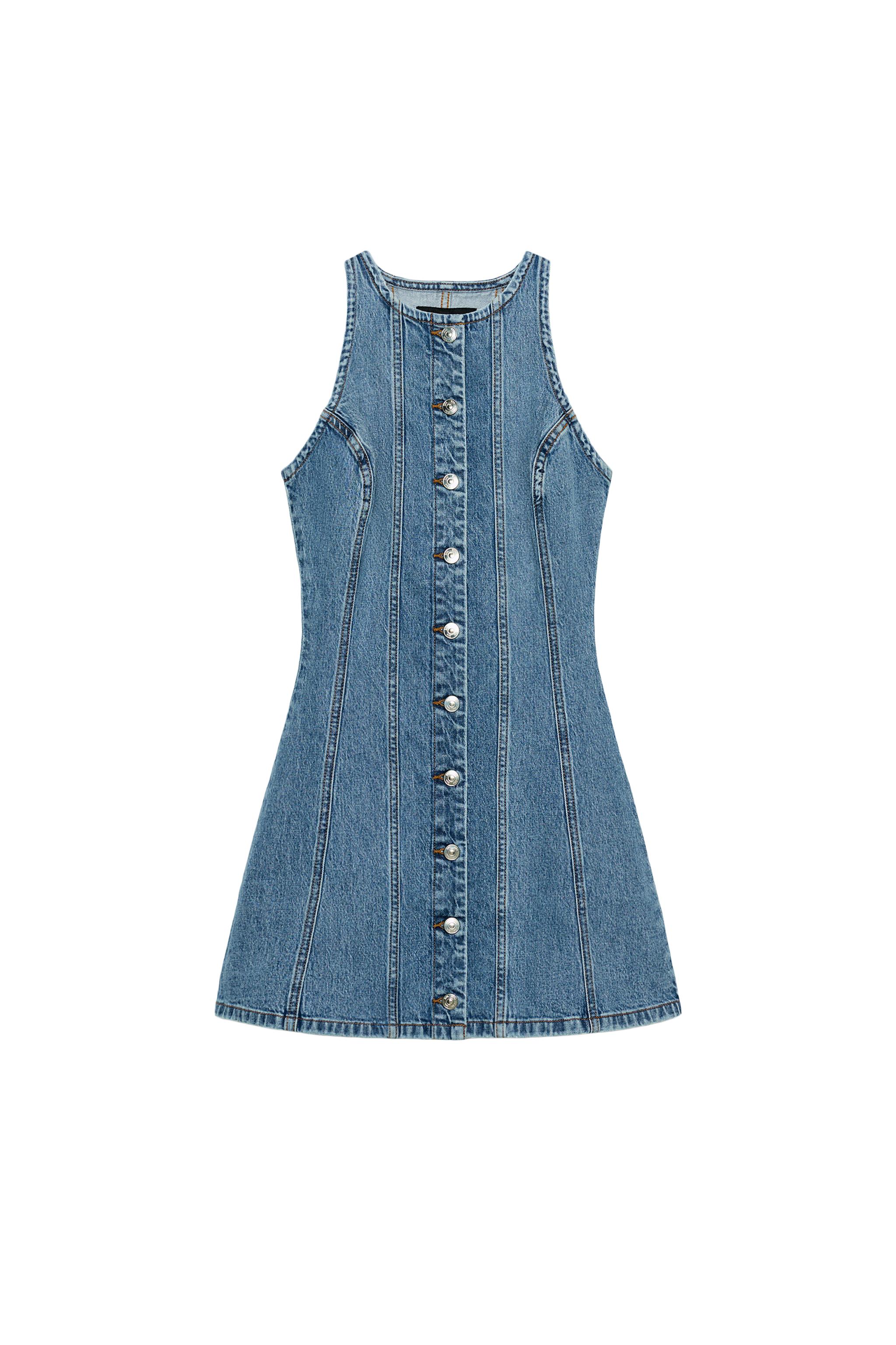 zara denim mini dress Zara Z1975 Denim Mini Dress: OOTD for Summer to Fall