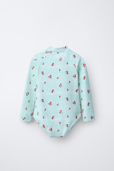 1-6 ANS/ MAILLOT DE BAIN FRAISES ET RAYURES - Vert de Zara - Image 1