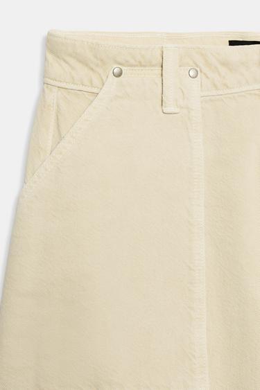 Z1975 MID-WAIST BARREL CARGO JEANS - Mid-ecru by Zara - Image 8