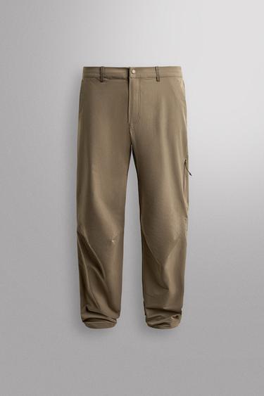 БРЮКИ GRAVEL ИЗ ВЫСОКОТЕХНОЛОГИЧНОЙ ТКАНИ — КОРИЧНЕВЫЙ от Zara