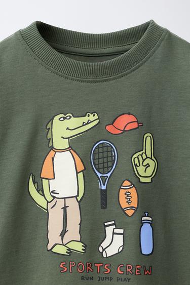 T-SHIRT À IMPRIMÉ ANIMAL - Kaki de Zara