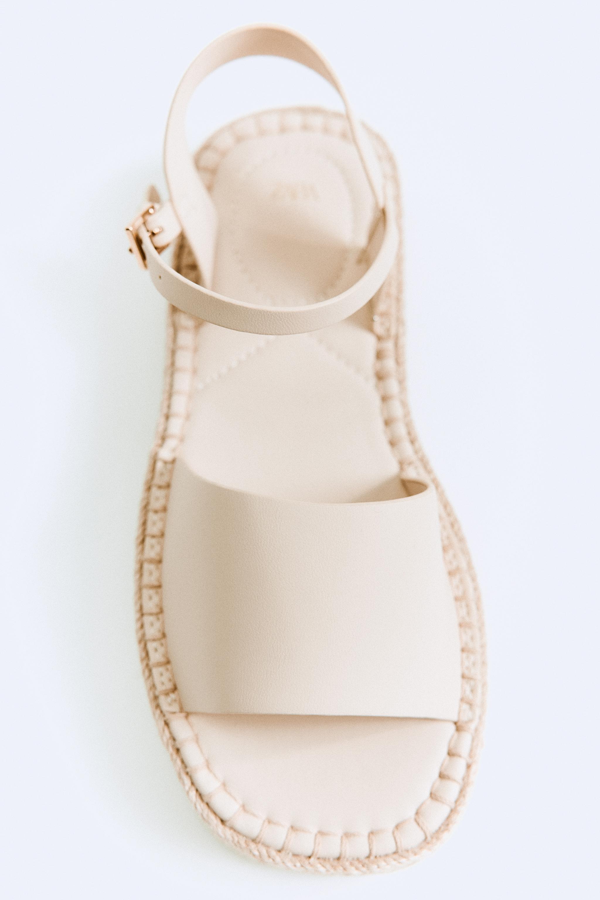 JUTE SANDALS — Off White