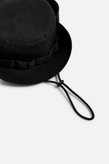 UTILITY BUCKET HAT - Black by Zara - Image 4