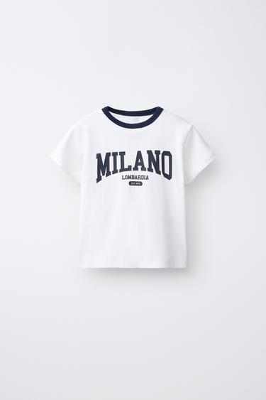 CAMISETA ESTAMPADA TEXTO - Blanco roto de Zara