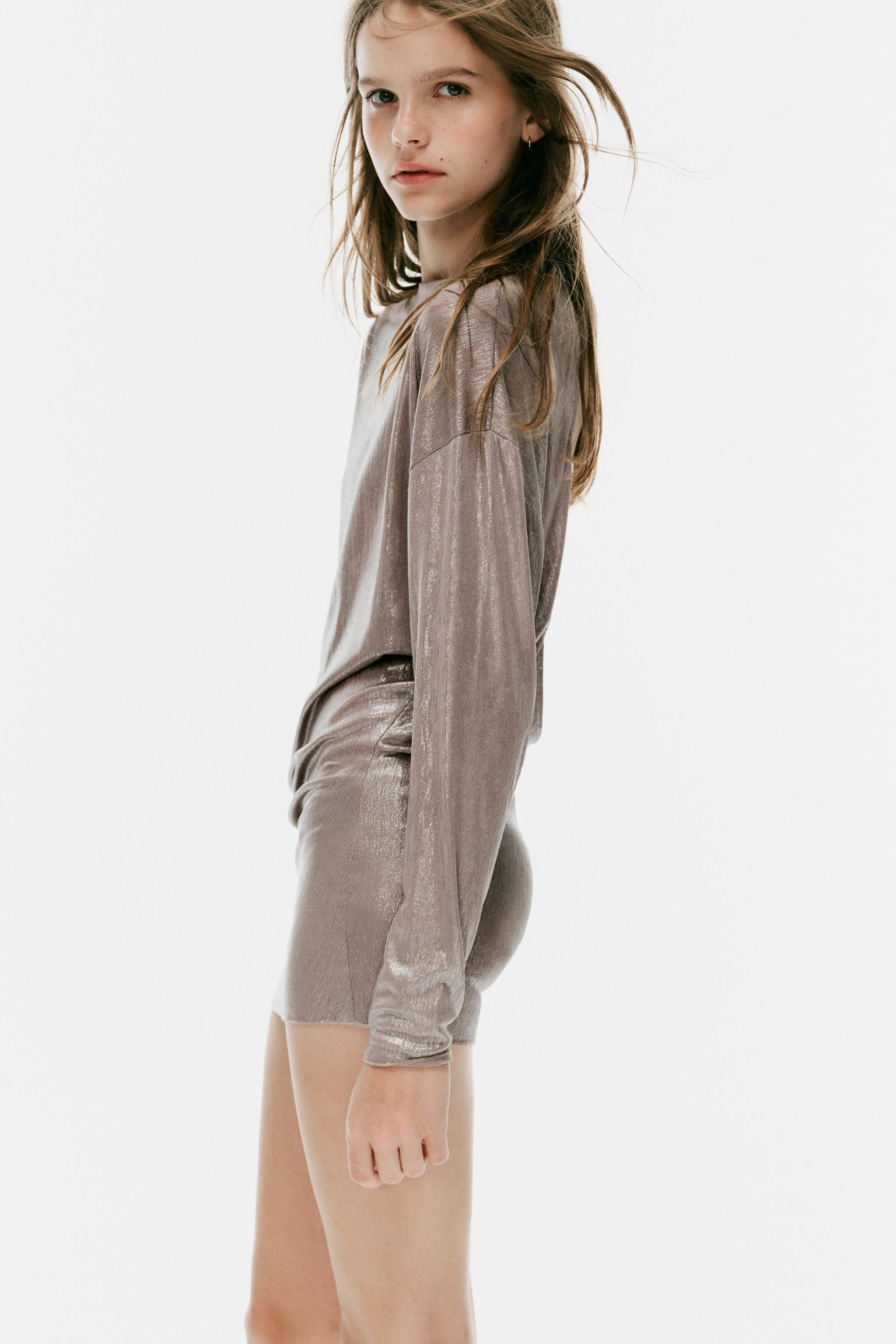 Zara METALLIC EFFECT CUT-OUT BODYSUIT — фото 3