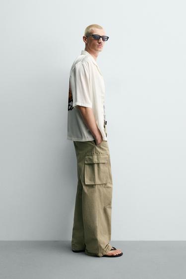GRAPHIC PRINT SATIN SHIRT - White by Zara - Image 3