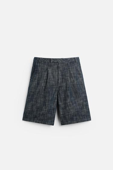RUSTIC DENIM BERMUDA SHORTS - Blue by Zara
