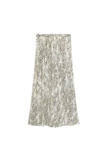 ANIMAL PRINT WIDE-LEG TROUSERS