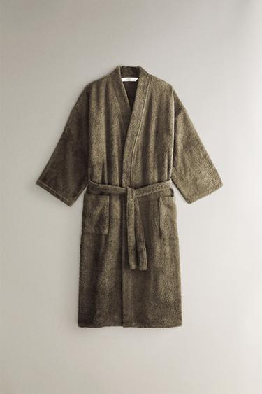 HIGH QUALITY COTTON BATHROBE (420 GXM²) - Hunter green by Zara - Image 0