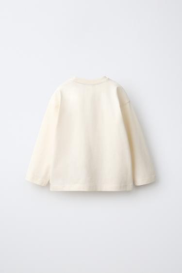 TERRY EMBROIDERED T-SHIRT — Ecru 2