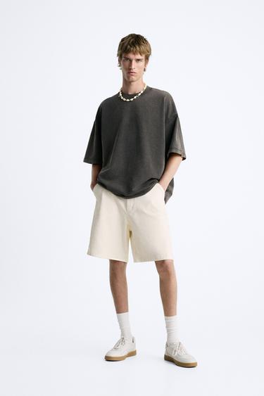 CARPENTER BERMUDA SHORTS - Stone by Zara - Image 0