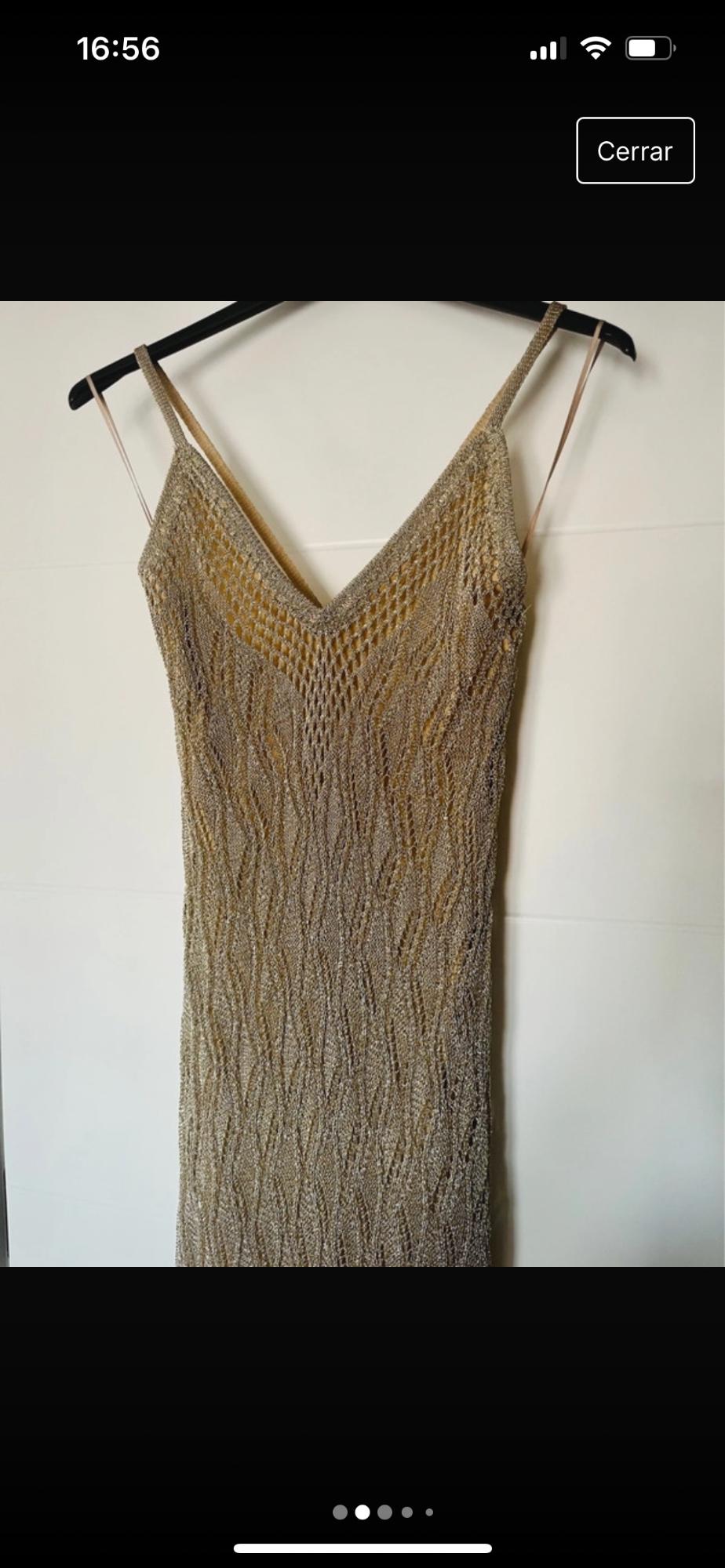 METALLIC THREAD KNIT DRESS - Image 4