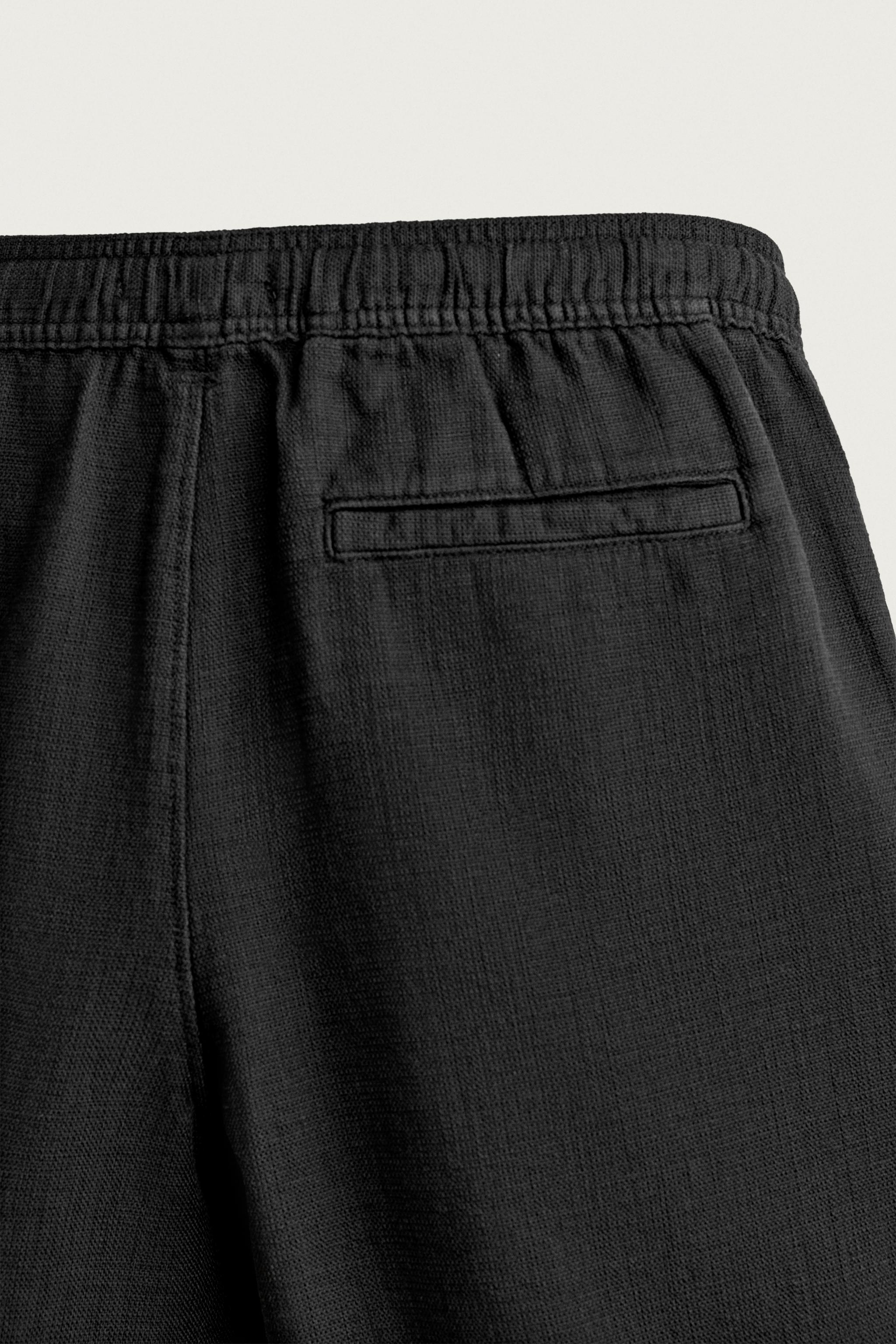 Мужские шорты Zara TEXTURED REGULAR FIT SHORTS — фото 10