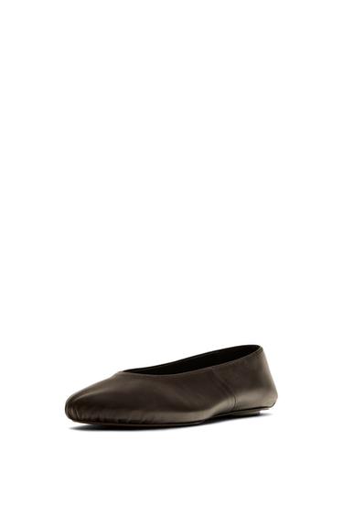 Zara Soft leather ballet flats - Limited Edition - Brown