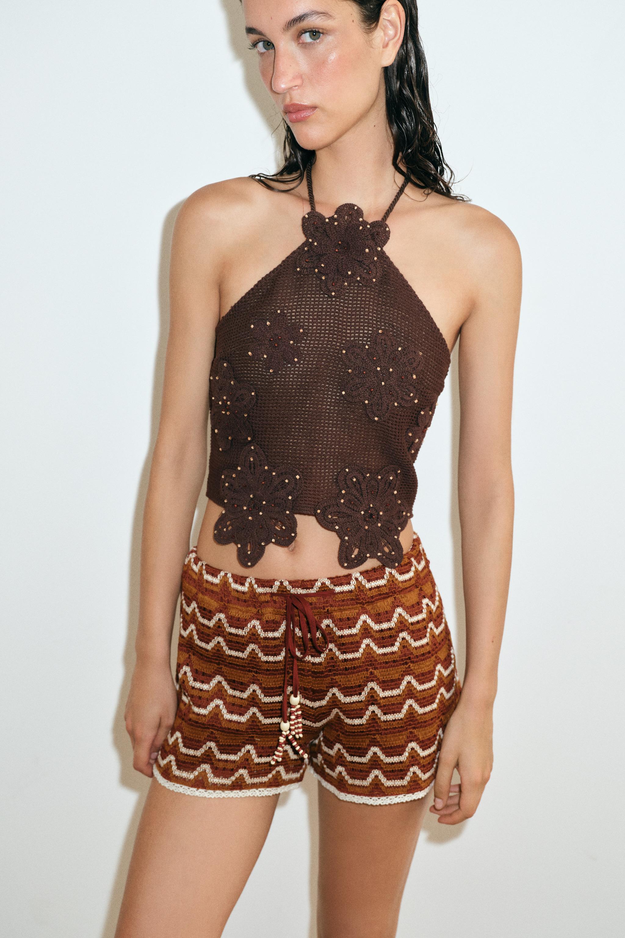 BEADED CROCHET CROP TOP