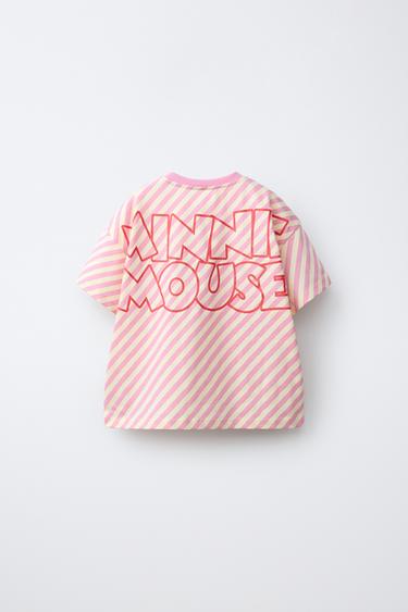 STRIPED T-SHIRT WITH RUBBERISED PATCH MINNIE MOUSE © DISNEY - striped by Zara