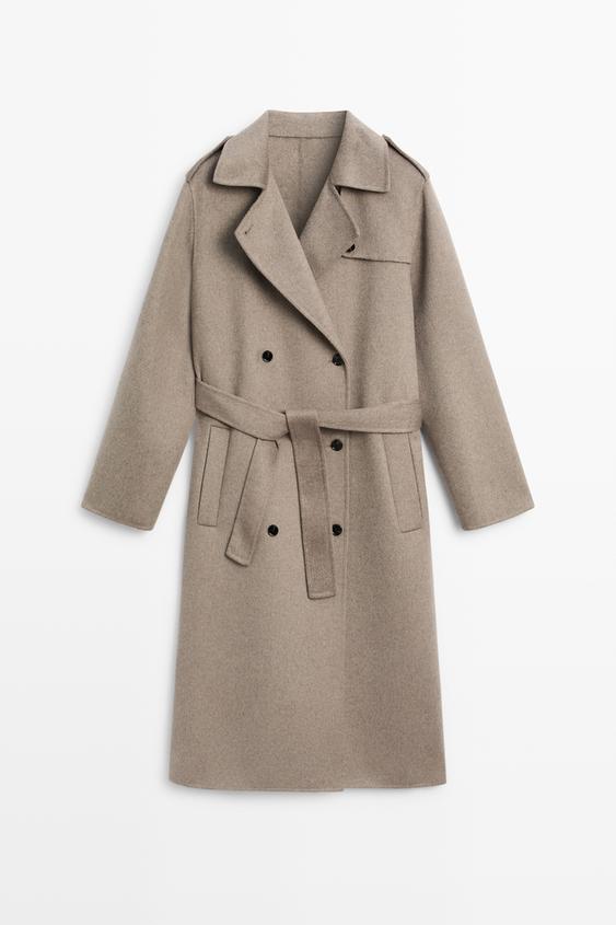Zara Long wool-blend trench coat - 210 - Image 0