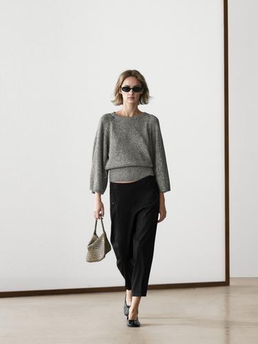 Pantalón capri detalle botones - Negro de Zara - Imagen 0