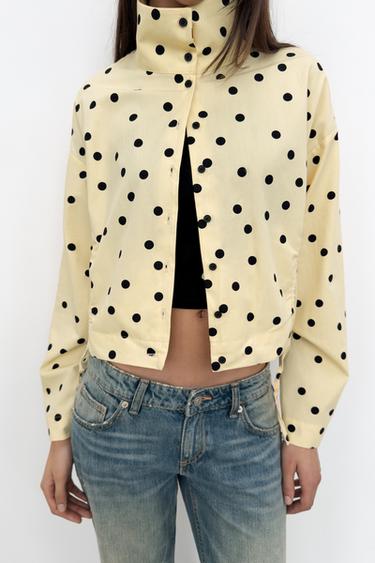 GATHERED POLKA DOT JACKET - black/yellow by Zara - Image 2