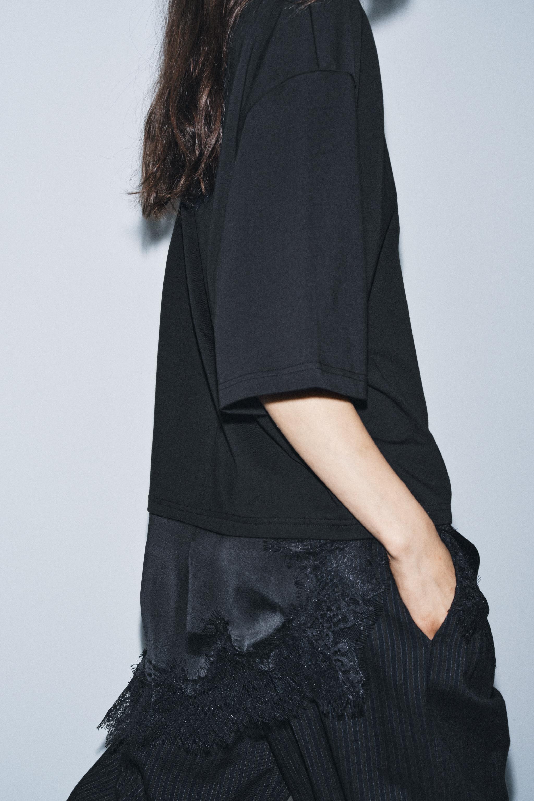 COMBINATION LACE T-SHIRT