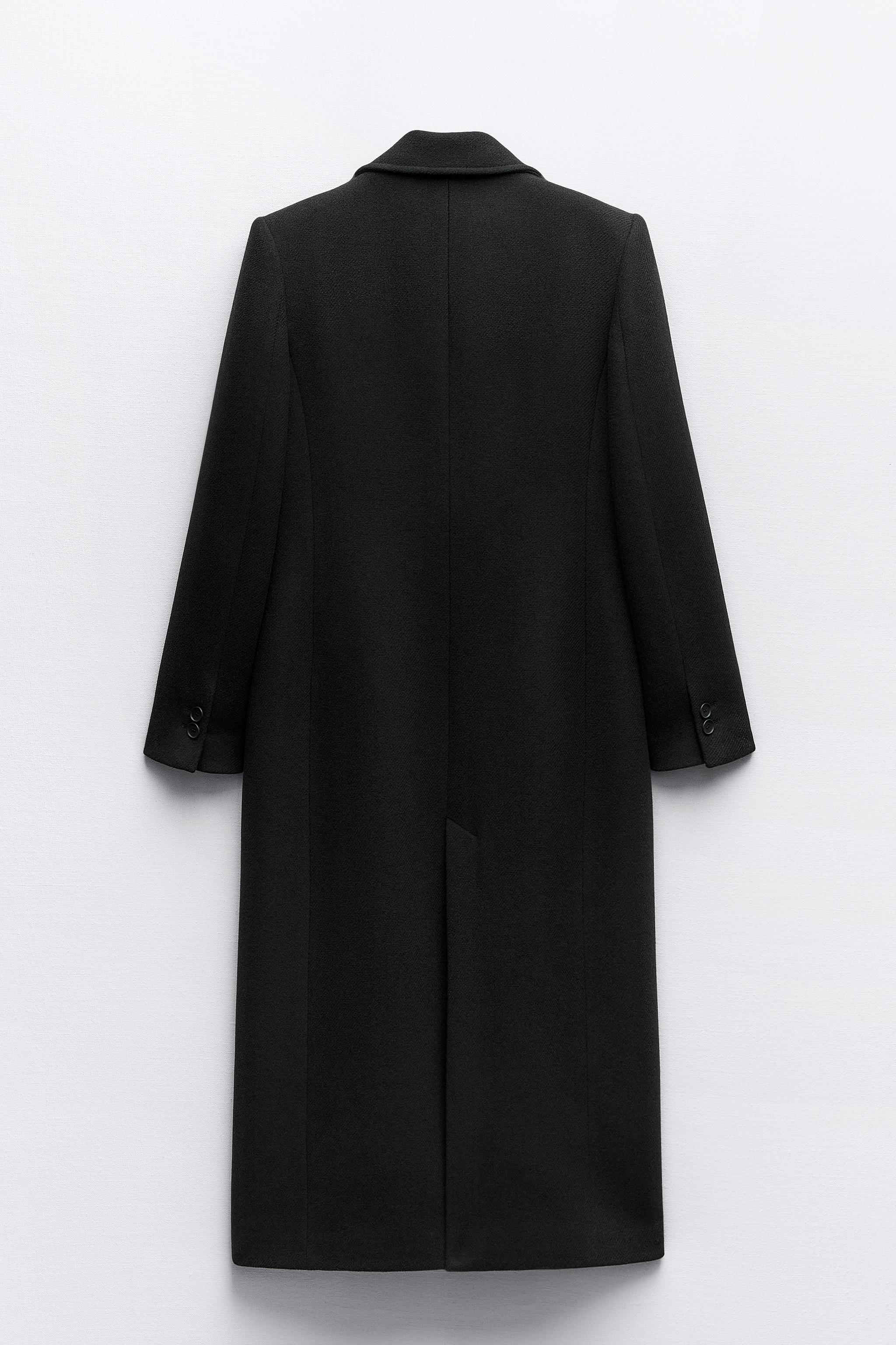 Zara black cheap long jacket