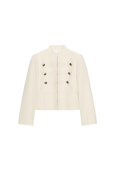 جاكيت بأزرار ZW COLLECTION - خَام الخاص بـ Zara