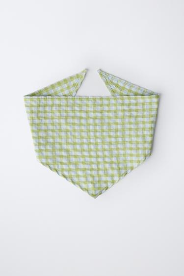 GINGHAM CHECK BANDANA - Lime by Zara - Image 4