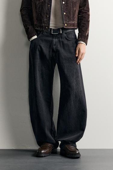 Zara BALLOON FIT JEANS - Black