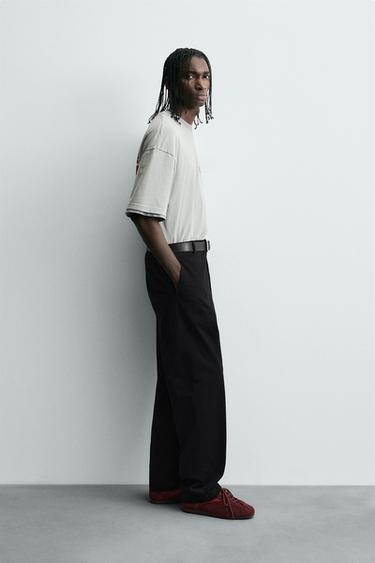 T-SHIRT LAVÉ IMPRIMÉ COMBINÉ - Gris foncé de Zara - Image 3