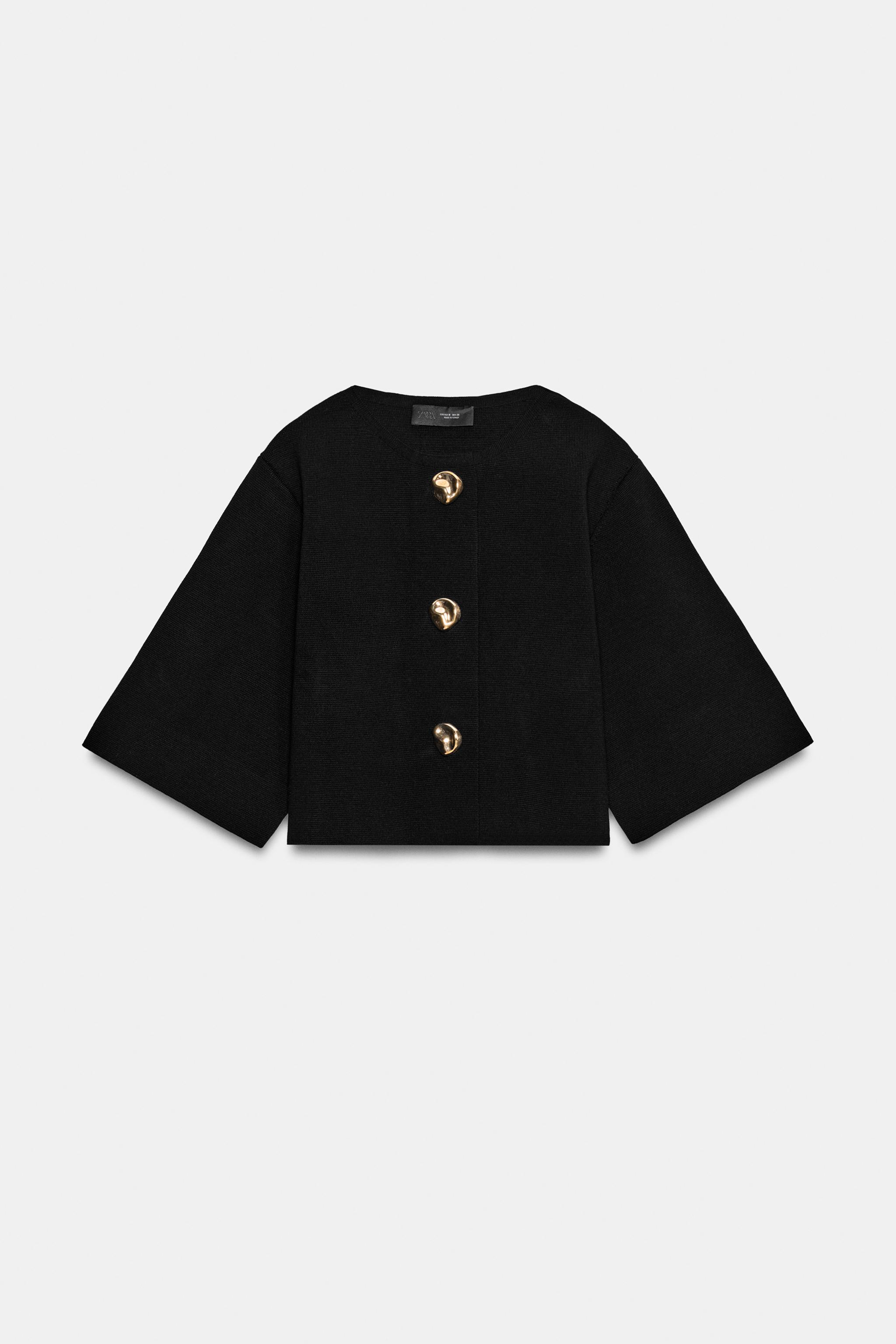 Женские куртки Zara CROPPED KNIT JACKET — фото 5