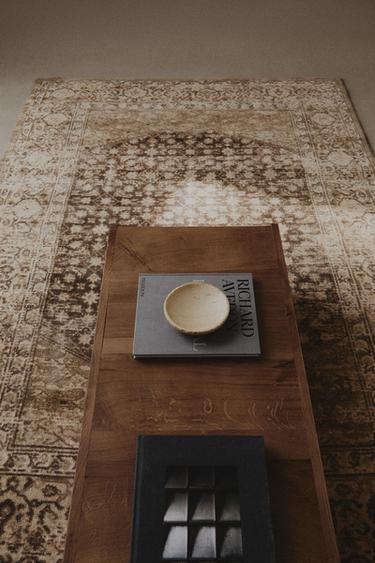MOSAIC WOOL RUG - Khaki by Zara