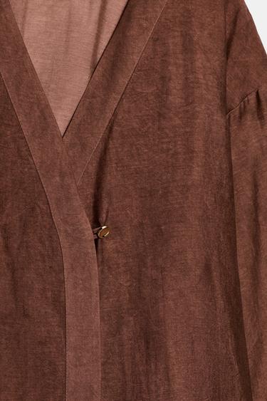 VESTE CROISÉE - brique foncée de Zara - Image 7