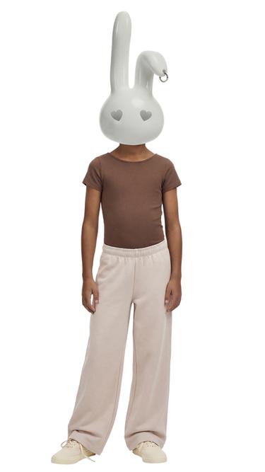 WIDE-LEG INTERLOCK TROUSERS - Ecru by Zara