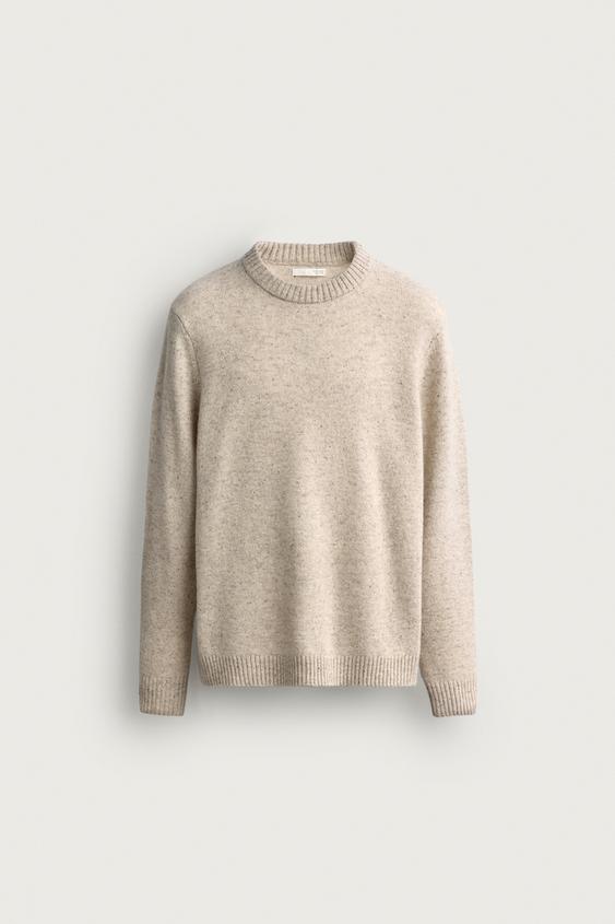 SUÉTER MEZCLA LANA BOTONATO - Beige de Zara - Imagen 0