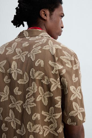 FLORAL JACQUARD SHIRT © OTIS KWAME KYE QUAICOE - Brown / Taupe by Zara - Image 5