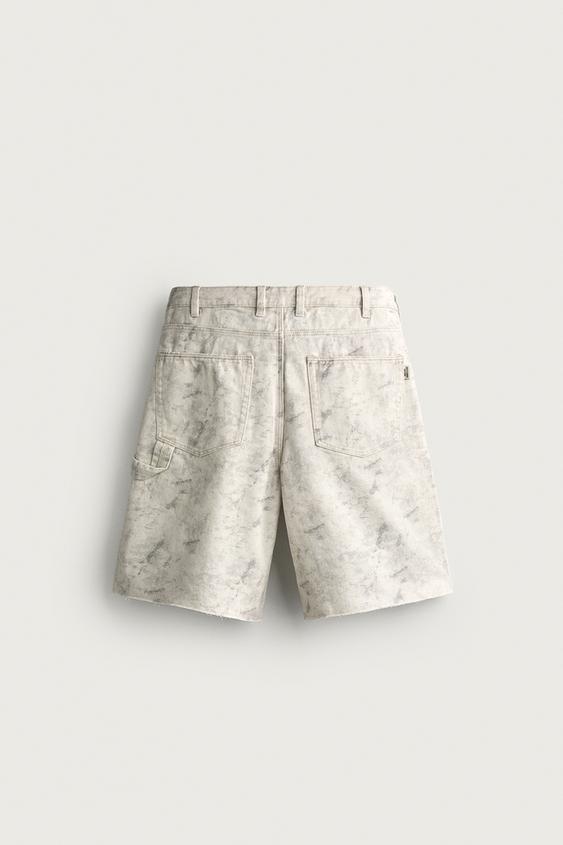 リラックスフィットカーペンターポケットバミューダパンツ - プリント