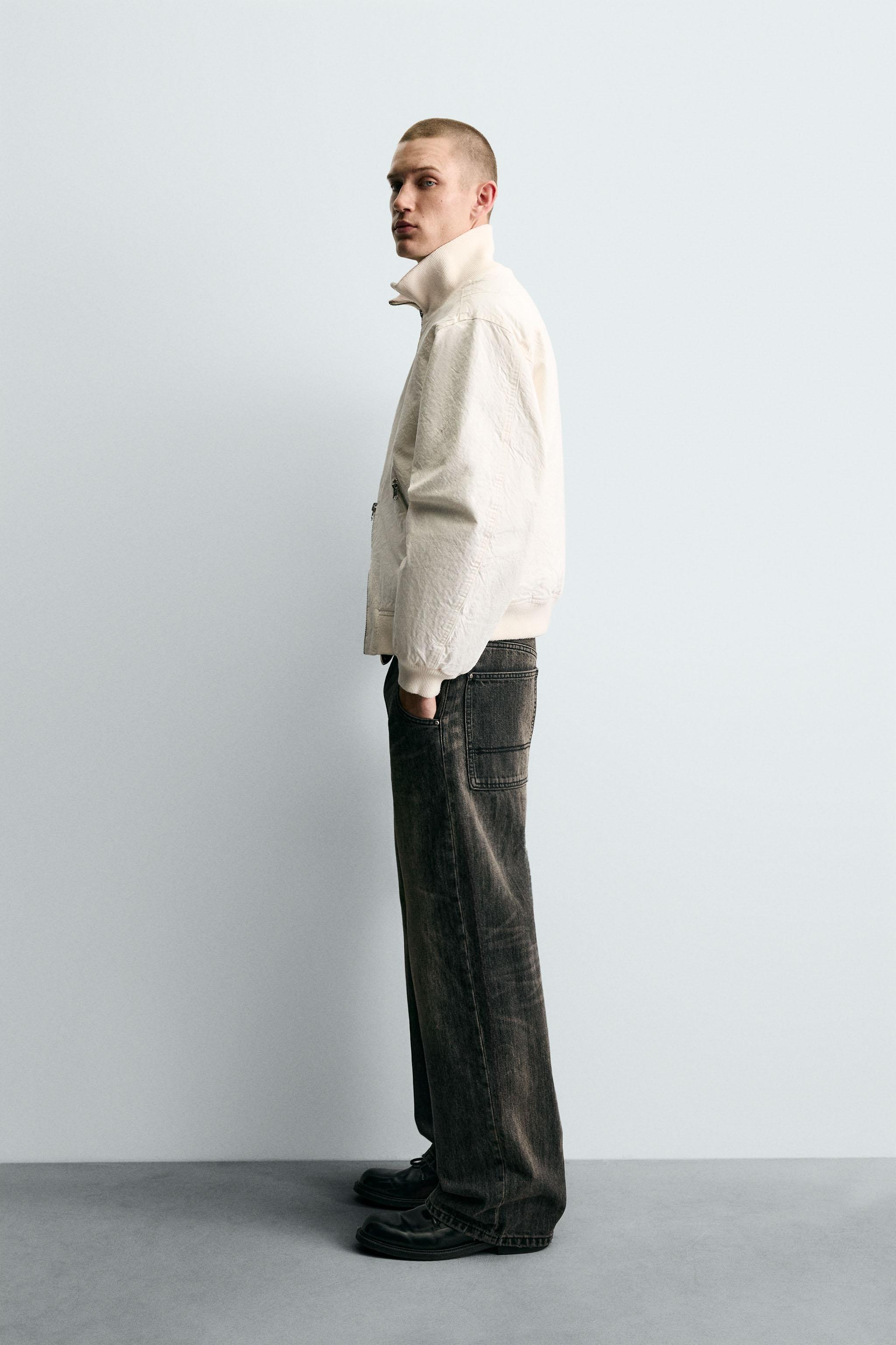 しわ加工ボンバージャケット - エクリュ | ZARA Japan / 日本