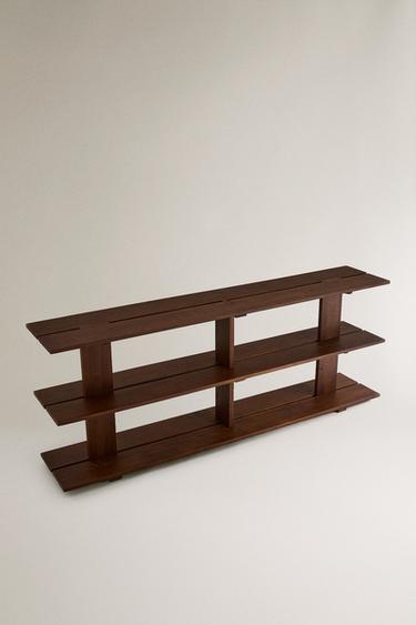 ÉTAGÈRE BOIS D'ORME TROIS TABLETTES - Marron foncé de Zara - Image 1