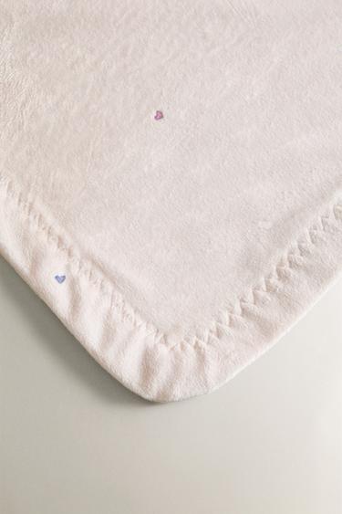 KIDS' HEART PRINT BLANKET - Pink by Zara - Image 1